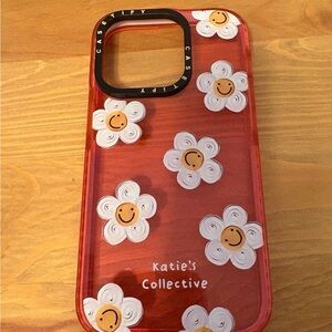 Casetify pink Case with White Daisies